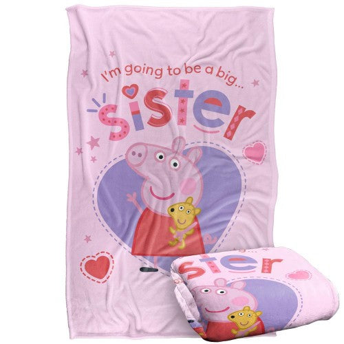 Front - Peppa Pig Big Sister Blanket