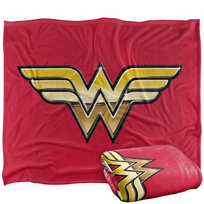 Front - Wonder Woman Metal Logo Blanket