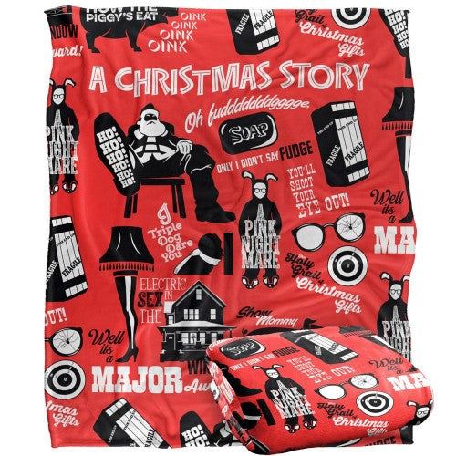 Front - A Christmas Story All-Over Print Blanket