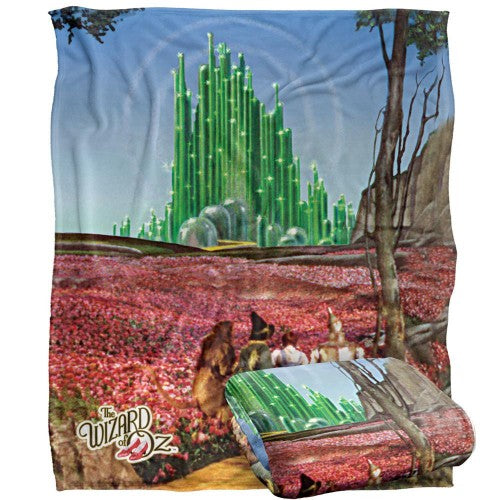 Front - The Wizard Of Oz Emerald CIty Scene Blanket