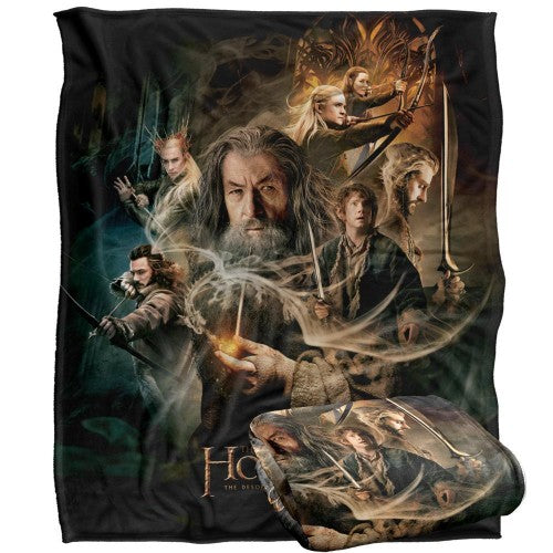 Front - The Hobbit: The Desolation of Smaug Movie Poster Blanket