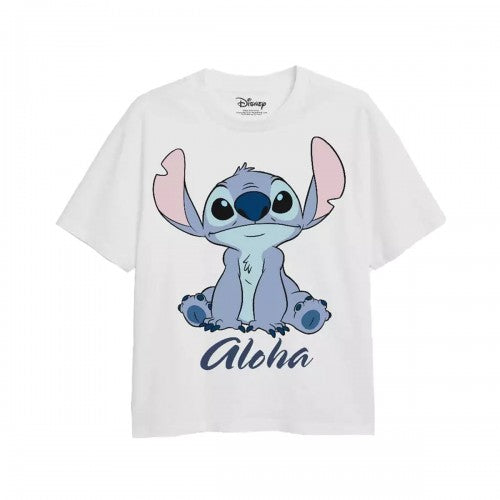 Front - Lilo & Stitch Girls Aloha T-Shirt