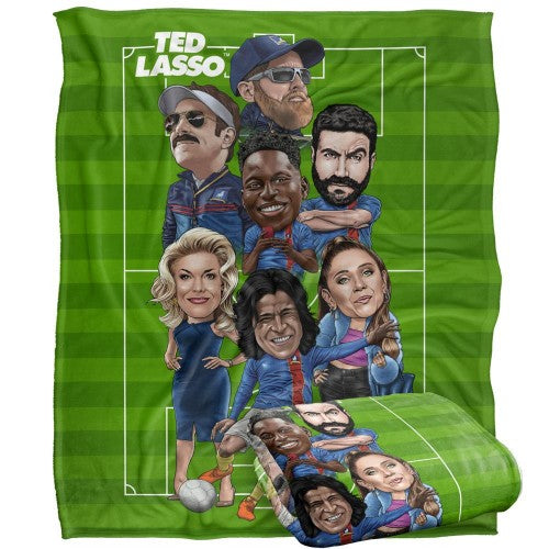Front - Ted Lasso Characters Blanket