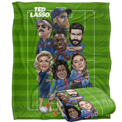 Front - Ted Lasso Characters Blanket