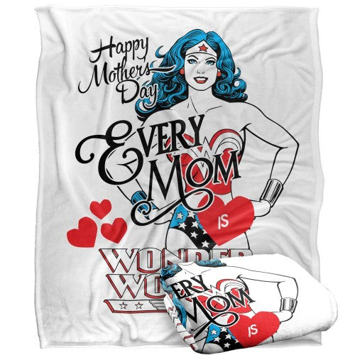 Front - Justice League Every Mom Is Wonder Woman Blanket