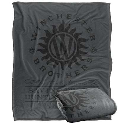 Front - Supernatural Winchester Bros Logo Blanket