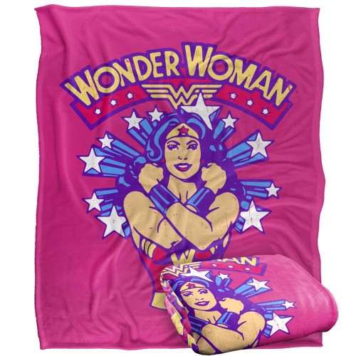 Front - Wonder Woman Pose Blanket