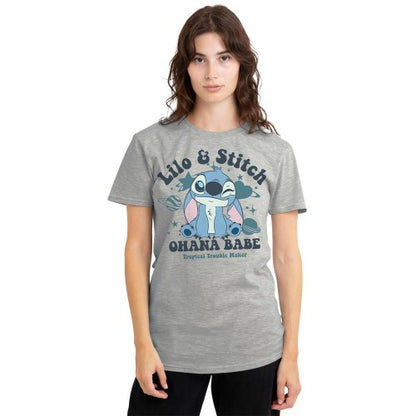 Front - Lilo & Stitch Womens/Ladies Ohana Babe T-Shirt