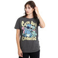 Front - Lilo & Stitch Womens/Ladies Cute But Chaotic Classic T-Shirt