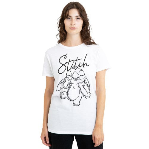 Front - Lilo & Stitch Womens/Ladies Sketchy Surprise Classic T-Shirt
