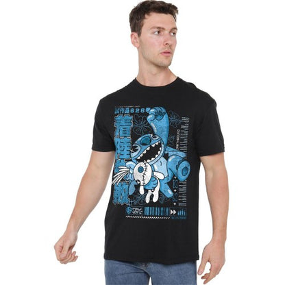 Front - Lilo & Stitch Unisex Adult Manga Jump T-Shirt