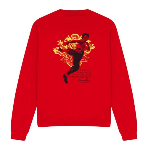 Front - Bruce Lee Unisex Adult Immortal Dragon Sweatshirt