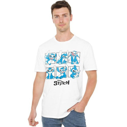 Front - Lilo & Stitch Unisex Adult Graphic Blocks T-Shirt