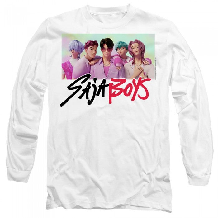 Front - K-Pop Demon Hunters Unisex Adult Saja Boys Photo Frame Long-Sleeved T-Shirt