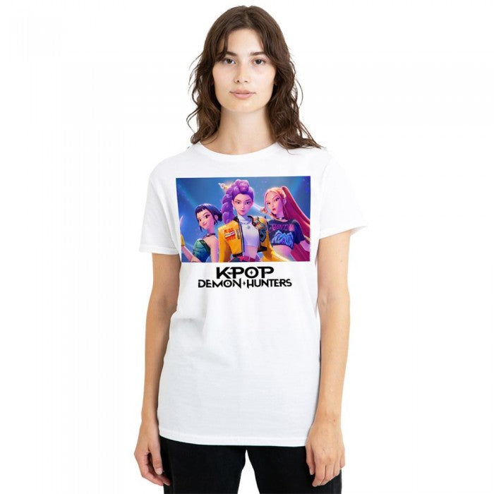 Front - K-Pop Demon Hunters Womens/Ladies Huntr/X T-Shirt