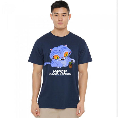 Front - K-Pop Demon Hunters Unisex Adult Cute Derpy Tiger T-Shirt