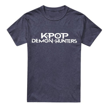 Front - K-Pop Demon Hunters Unisex Adult Logo Heather T-Shirt
