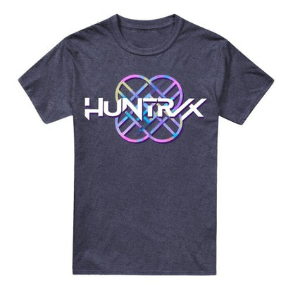 Front - K-Pop Demon Hunters Unisex Adult Huntr/X Pastel Heather Logo T-Shirt