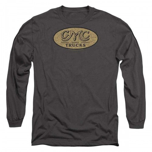 Front - GMC Mens Oval Logo Vintage Long-Sleeved T-Shirt