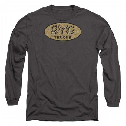 Front - GMC Mens Oval Logo Vintage Long-Sleeved T-Shirt