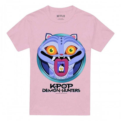 Front - K-Pop Demon Hunters Unisex Adult Save The Date Derpy Tiger Cartoon T-Shirt