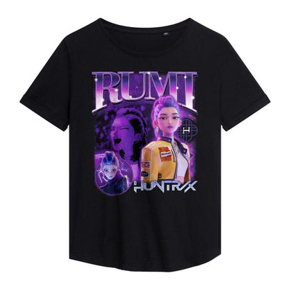 Front - K-Pop Demon Hunters Womens/Ladies Huntr/X Rumi T-Shirt