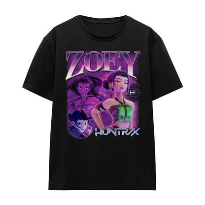 Front - K-Pop Demon Hunters Womens/Ladies Huntr/X Zoey T-Shirt