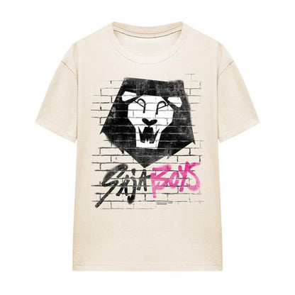 Front - K-Pop Demon Hunters Unisex Adult Saja Boys Brick Graffiti T-Shirt