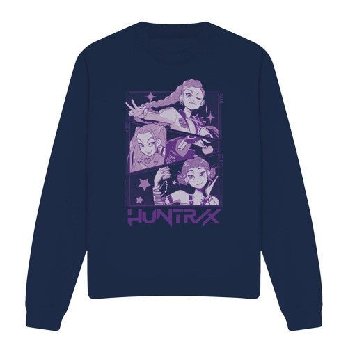 Front - K-Pop Demon Hunters Unisex Adult Huntr/X Panel Sweatshirt