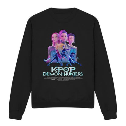Front - K-Pop Demon Hunters Unisex Adult Huntr/X Poster Sweatshirt