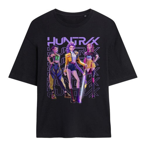 Front - K-Pop Demon Hunters Womens/Ladies Huntr/X Pose Oversized T-Shirt
