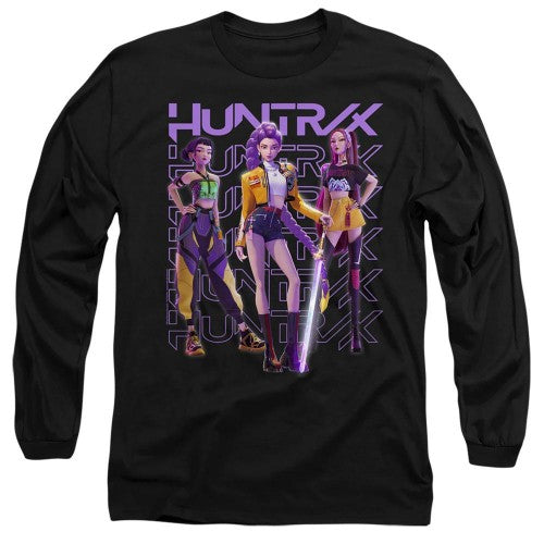 Front - K-Pop Demon Hunters Unisex Adult Huntr/X Group Shot Long-Sleeved T-Shirt