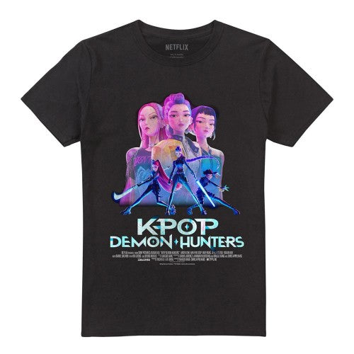 Front - K-Pop Demon Hunters Unisex Adult Huntr/X Poster T-Shirt