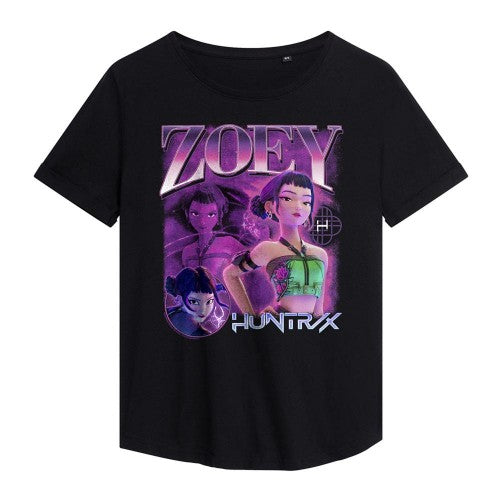 Front - K-Pop Demon Hunters Womens/Ladies Huntr/X Zoey T-Shirt