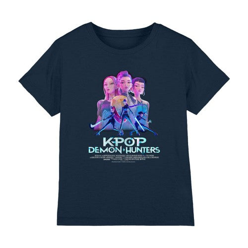 Front - K-Pop Demon Hunters Childrens/Kids Huntr/X Poster T-Shirt