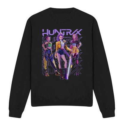 Front - K-Pop Demon Hunters Unisex Adult Huntr/X Group Shot Sweatshirt