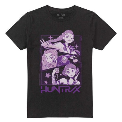 Front - K-Pop Demon Hunters Unisex Adult Huntr/X Manga Panel T-Shirt