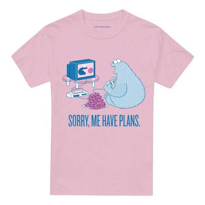 Front - Sesame Street Unisex Adult Me Have Plans Cookie Monster T-Shirt