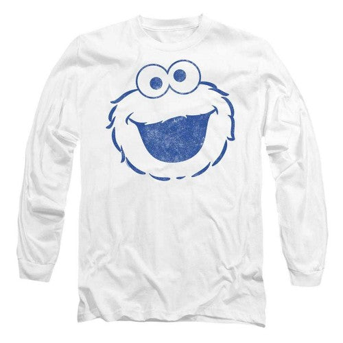 Front - Sesame Street Unisex Adult Cookie Monster Mono Long-Sleeved T-Shirt