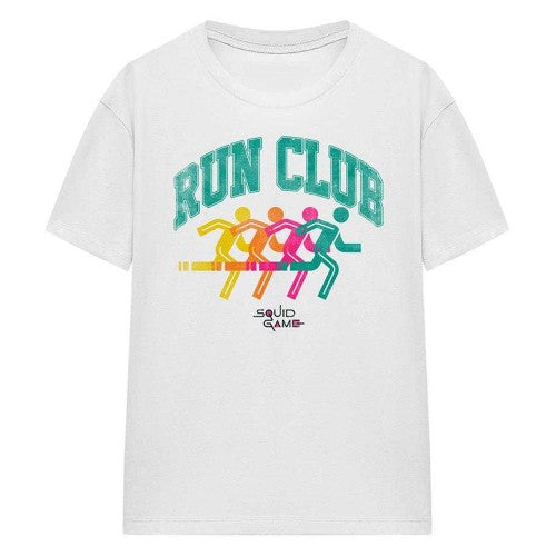 Front - Squid Game Womens/Ladies Run Club Silhouette T-Shirt