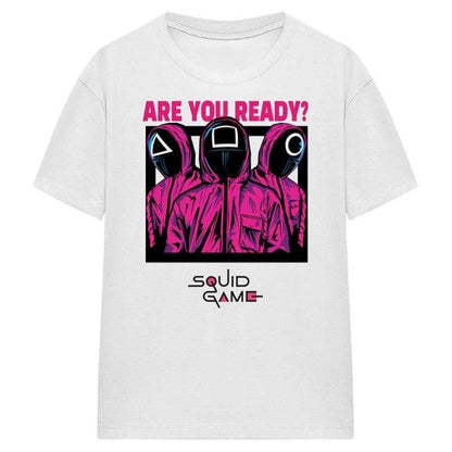 Front - Squid Game Womens/Ladies Are You Ready Guards Comic T-Shirt