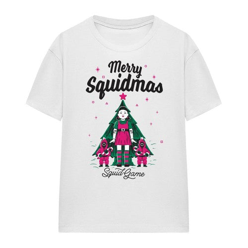 Front - Squid Game Womens/Ladies Merry Squidmas Christmas T-Shirt