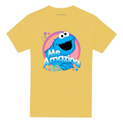 Front - Sesame Street Unisex Adult Me Amazing Cookie Monster T-Shirt