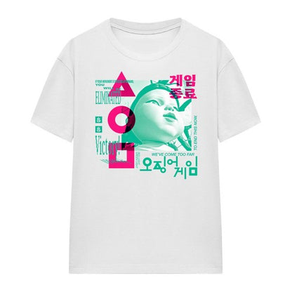 Front - Squid Game Womens/Ladies Young Hee Overlay T-Shirt