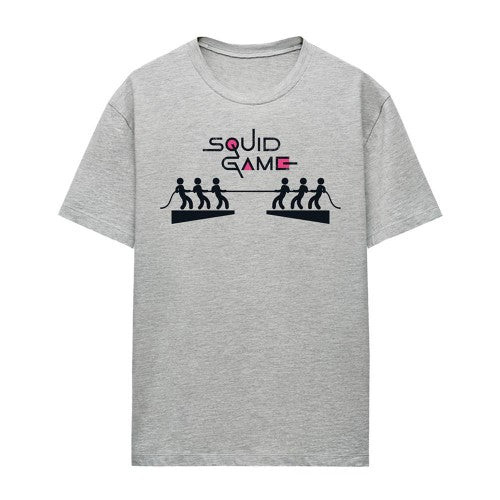 Front - Squid Game Womens/Ladies Tug Of War Heather T-Shirt