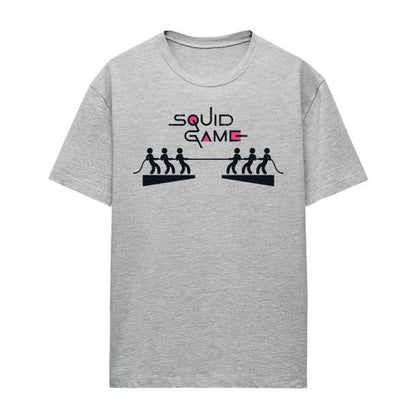 Front - Squid Game Womens/Ladies Tug Of War Heather T-Shirt