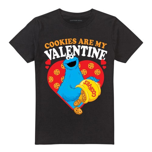 Front - Sesame Street Unisex Adult Cookies Are My Valentine T-Shirt
