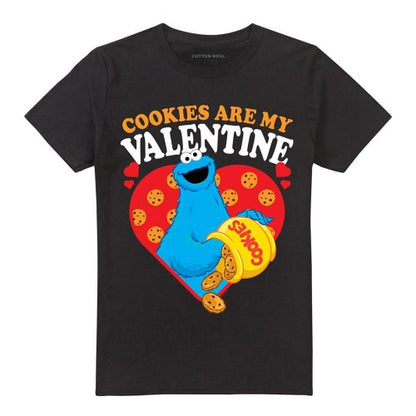 Front - Sesame Street Unisex Adult Cookies Are My Valentine T-Shirt