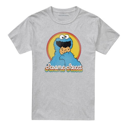 Front - Sesame Street Unisex Adult Cookie Monster Layered T-Shirt