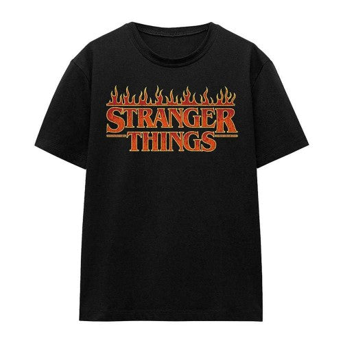 Front - Stranger Things Womens/Ladies Flamingo Logo T-Shirt